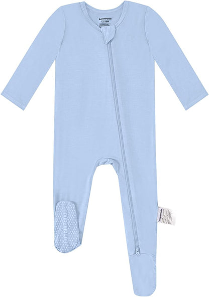 BubblePanda Rayon Made From Bamboo Baby Pajamas Baby Clothes for Boys Girls Unisex Zip-Front