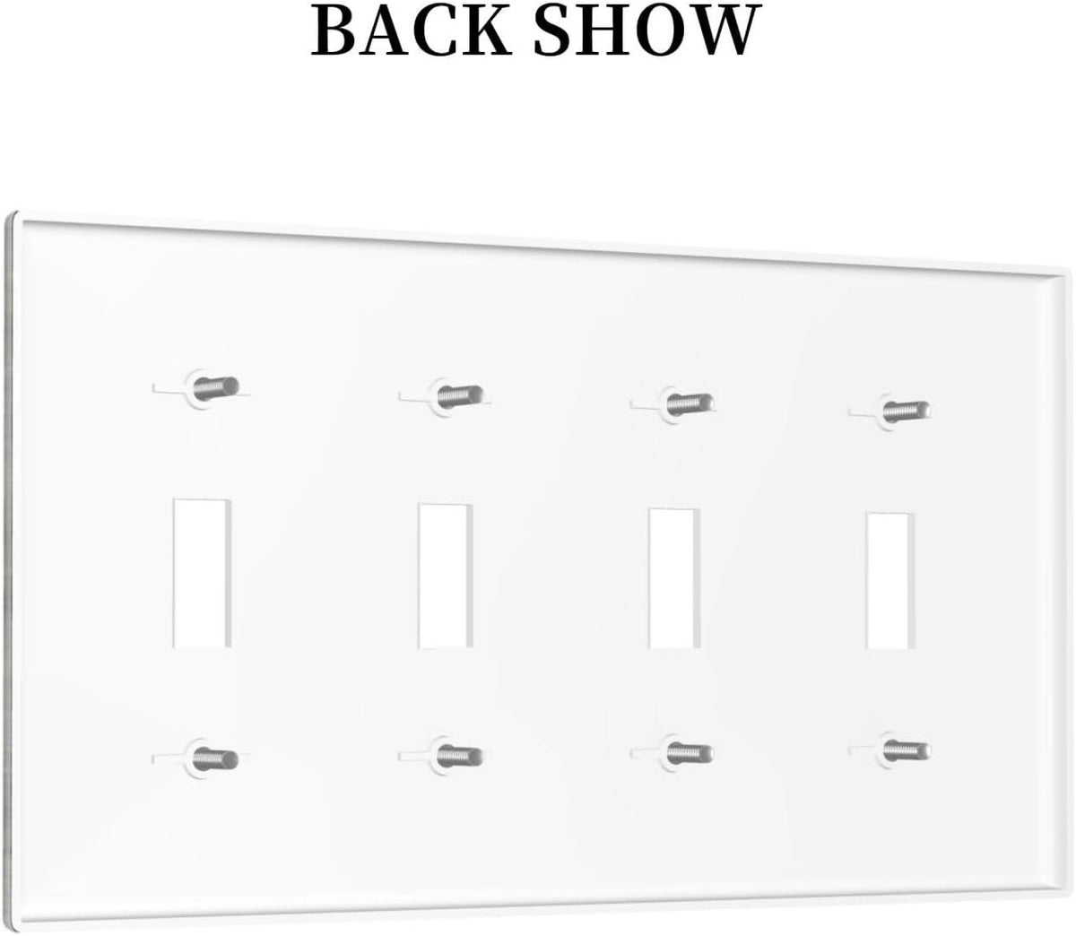 Light Switch Covers Farmhouse Rustic Grey Barn Door Wood Quad Toggle Electrical Faceplate 4 Gang