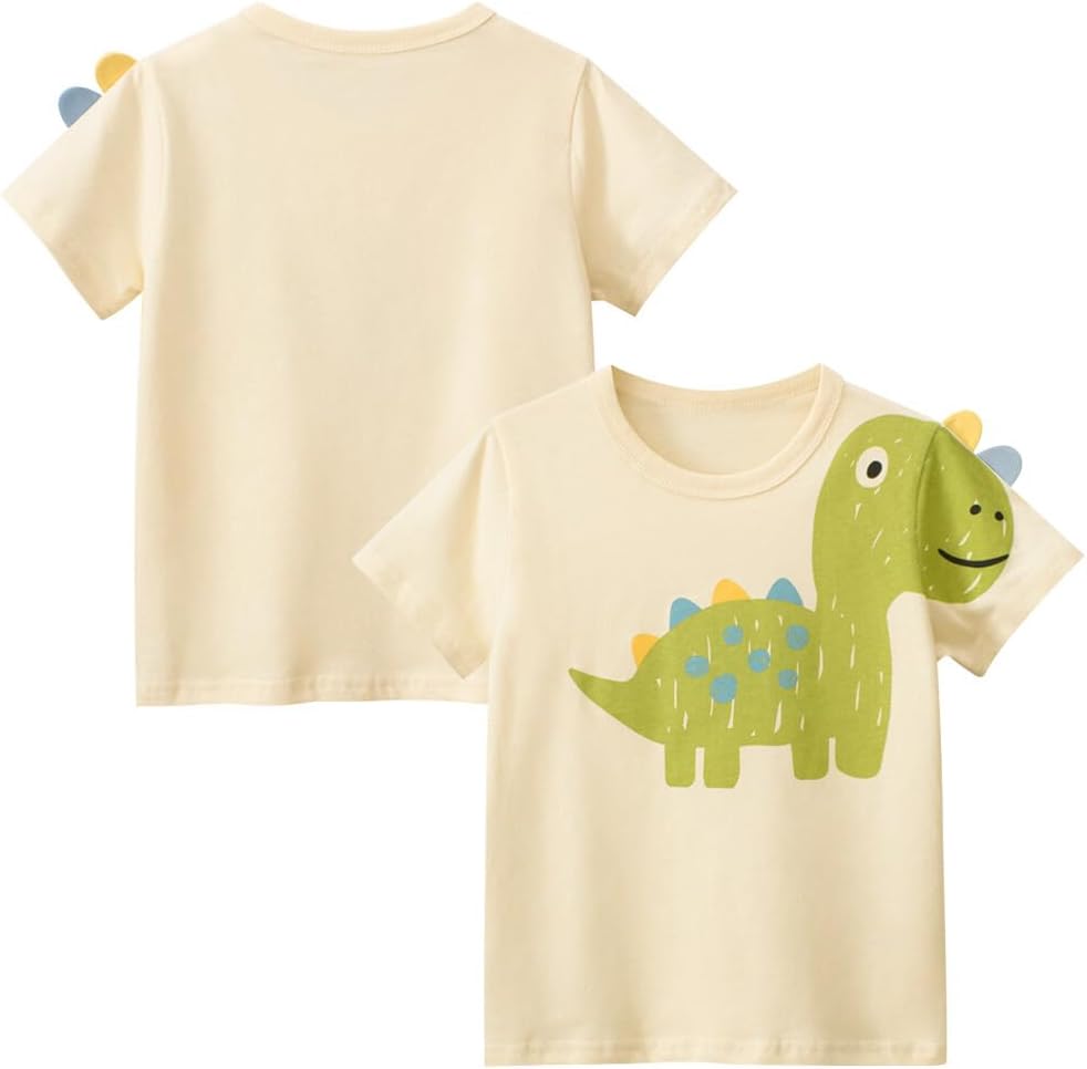 Boys' 4-Pack Excavator Short Sleeve Crewneck T-Shirts Top Tee Size 2-7 Years Toddler Boys' Value