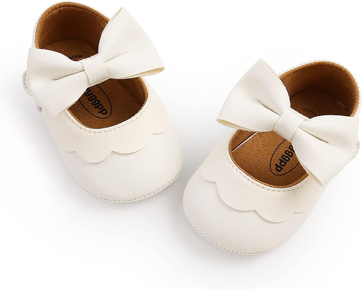 Baby Shoes Mary Jane Flats Non Slip Soft Sole Infant Toddler Sneakers First Walkers Party Christmas
