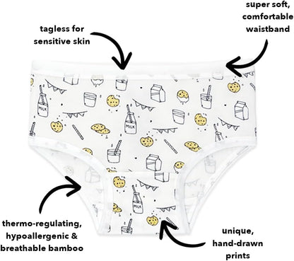 Bellabu Bear Girl's Rayon from Bamboo Underwear 7-Pack