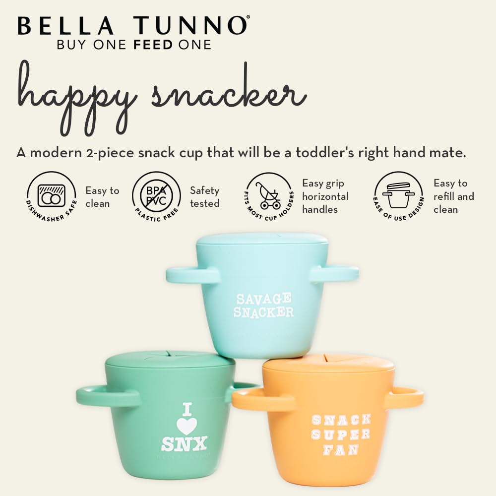 Snack Cups for Toddlers by Bella Tunno, Silicone Spill Proof Food Container with Lid, Babies & Kids