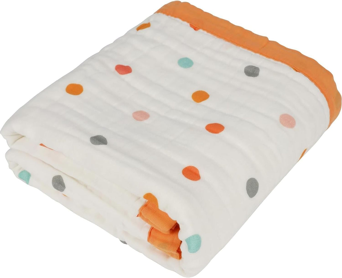 Organic Cotton Muslin Baby Blanket for Boys and Girls - Luxurious Soft Toddler Quilt for Swaddling