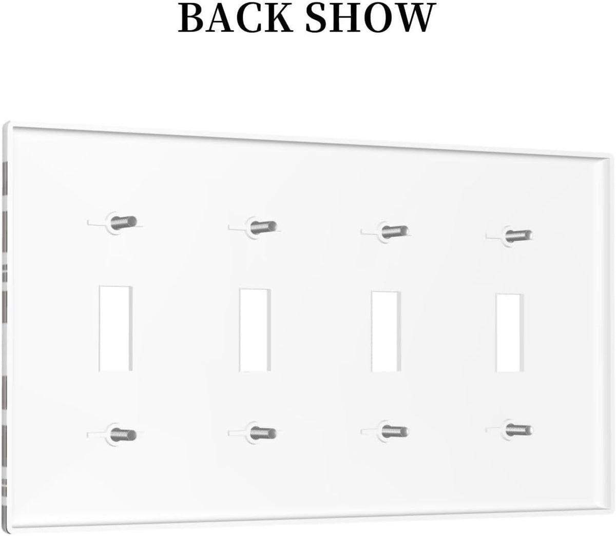 Light Switch Covers Rustic Cowhide Highland Cow Milk Cow Quad Toggle Electrical Faceplate 4 Gang