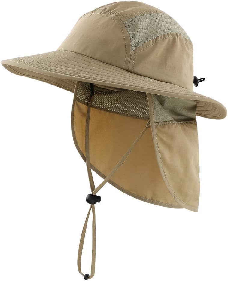 Home Prefer UPF 50+ Boys Sun Hat with Neck Flap Wide Brim Summer Beach Bucket Hat for Boys Girls