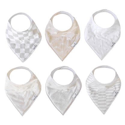 Copper Pearl 6 Pack Soft Cotton Baby Bibs for Drooling and Teething, Absorbent Drool Bibs for Baby