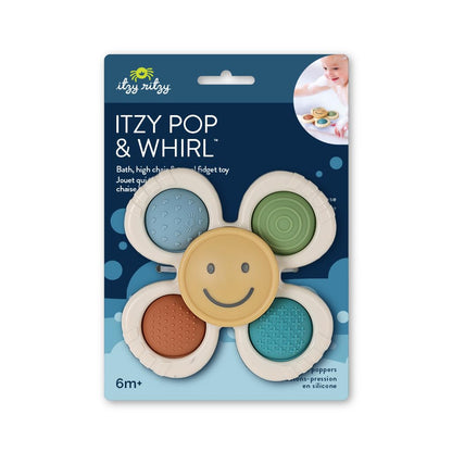 Itzy Ritzy Fidget Toy with Sensory Poppers & Suction Cup; Fidget Toy Sticks to Highchairs, Tables
