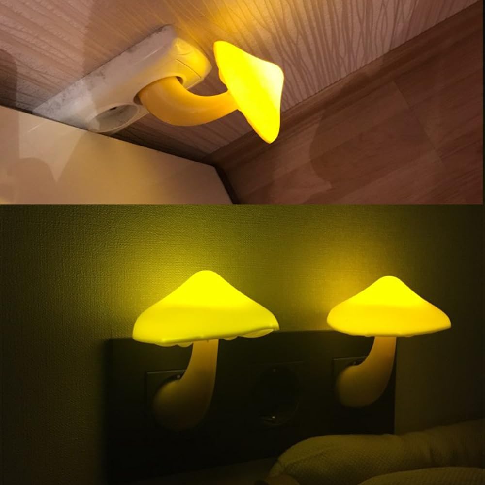 AUSAYE 5 Pack Sensor LED Night Lights Plug in Lamp Mushroom Light for Adults Kids NightLight