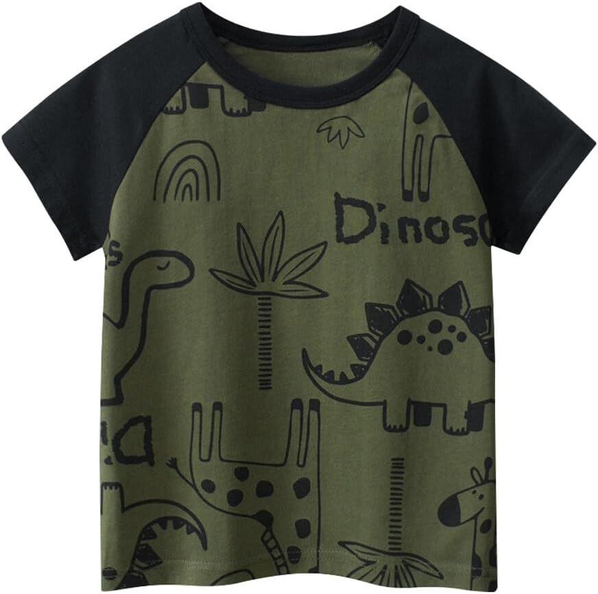 Boys' 4-Pack Excavator Short Sleeve Crewneck T-Shirts Top Tee Size 2-7 Years Toddler Boys' Value
