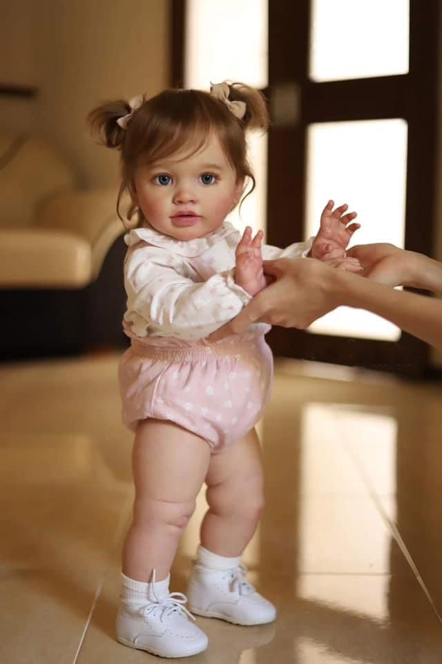 KAWAYII 26 Inch Lifelike Reborn Baby Doll Realistic Newborn Princess Girl Doll Soft Vinyl Handmade