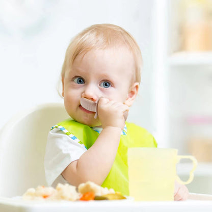 PandaEar 6 Pack Silicone Baby Spoons and Fork Feeding Set- Anti-Choke First Self Feeding Utensils