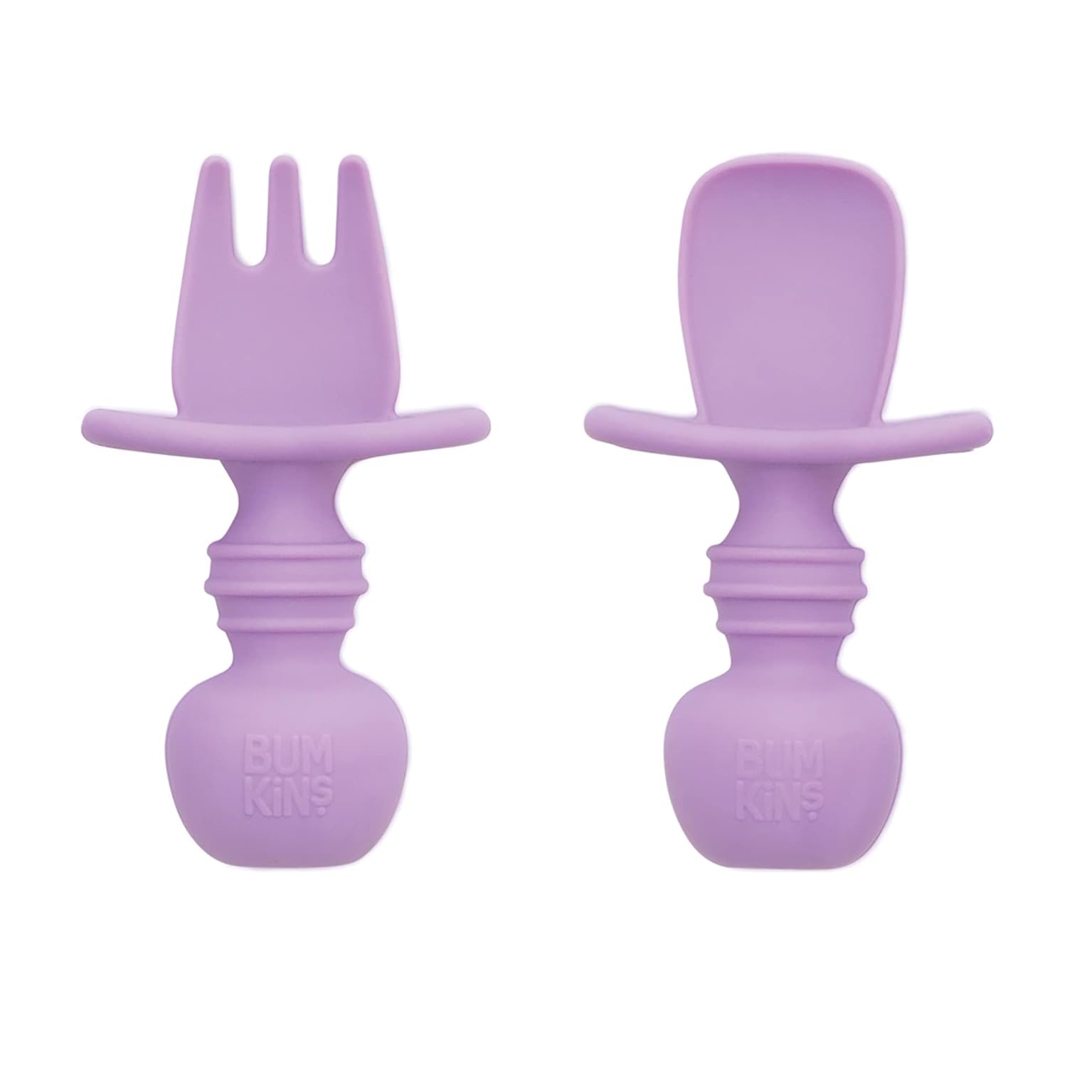 Bumkins Baby Utensils Set, Chewtensils Silicone Spoons for Dipping, Self-Feeding, Baby Led Weaning