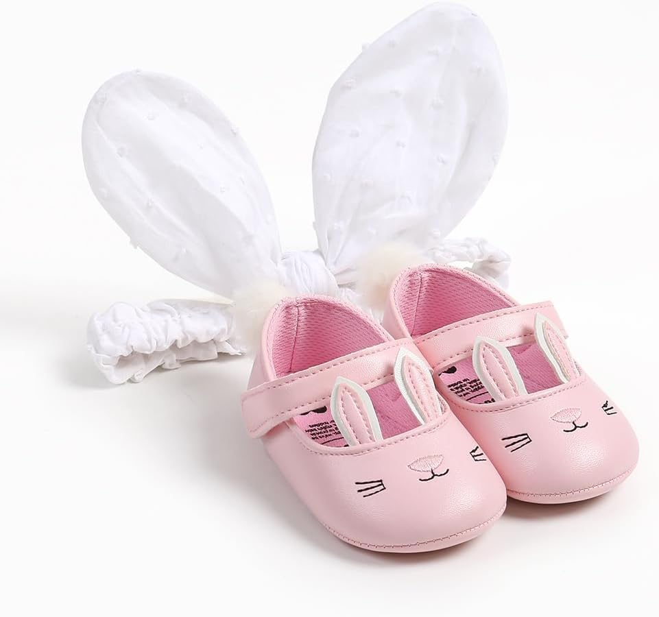 Baby Shoes Mary Jane Flats Non Slip Soft Sole Infant Toddler Sneakers First Walkers Party Christmas