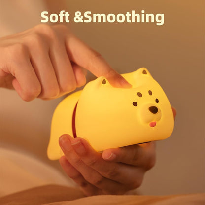 Cute Puppy Night Light for Baby Kids - Rechargeable Touch Control Night Light with 3 Brightness