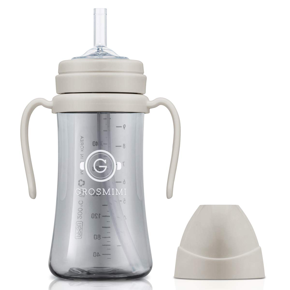 GROSMIMI Spill Proof no Spill Magic Sippy Cup with Straw with Handle for Baby and Toddlers