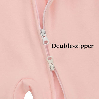 Aablexema Baby Footie Pajama with Mitten Cuffs, Double Zipper Infant Cotton clothes Sleeper Pjs