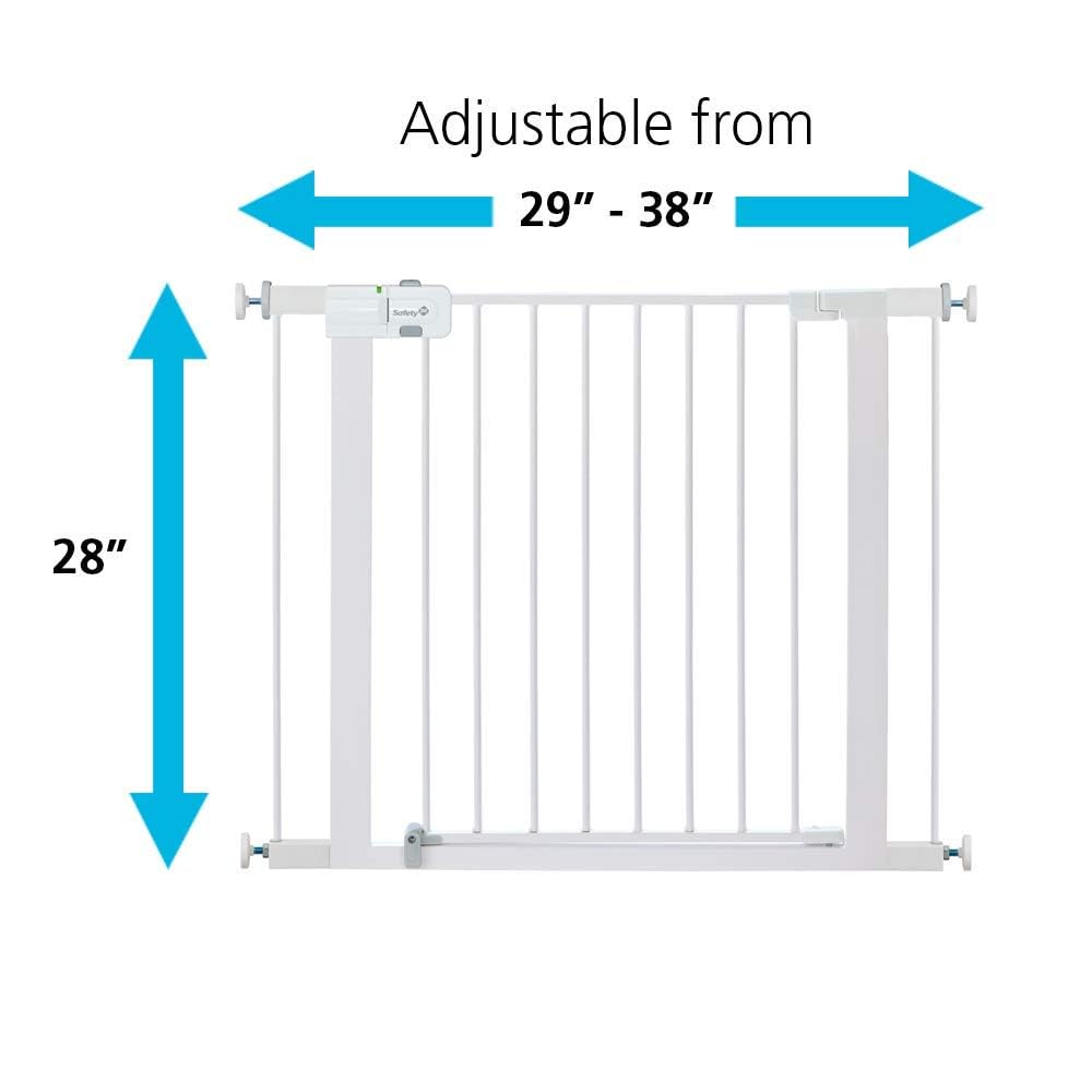 Safety 1st Easy Install Walk Thru Baby Gate for Doorways, Gate With Door, Dog Gates, Fits 29"-38"