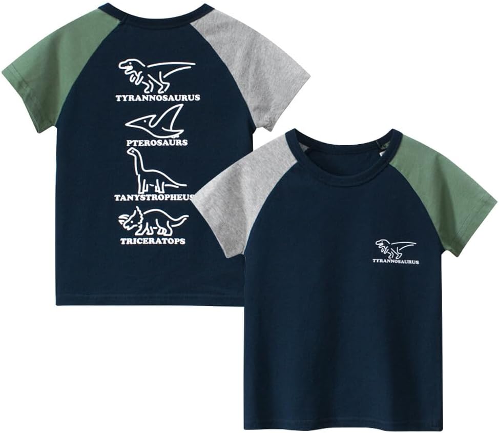 Boys' 4-Pack Excavator Short Sleeve Crewneck T-Shirts Top Tee Size 2-7 Years Toddler Boys' Value