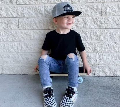 Baby Hats - Baseball Hat, Newborn Youth Flat Brim Mesh Trucker Surf Skate Bubba Bro Fitted Beach