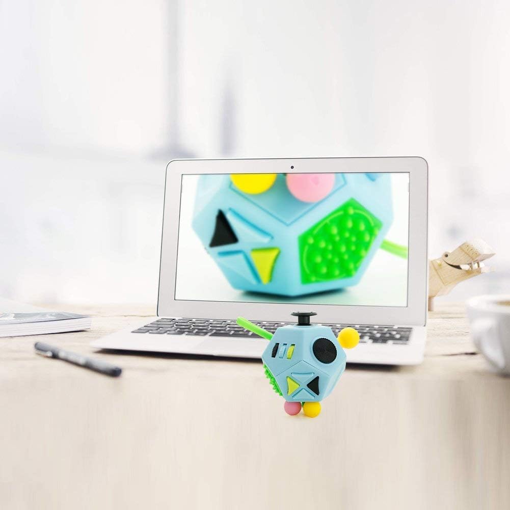 12 Sided Finger Cube Toys, Fidget Toys Relief Stress, Autism and Anxiety Depression for Kids Adults