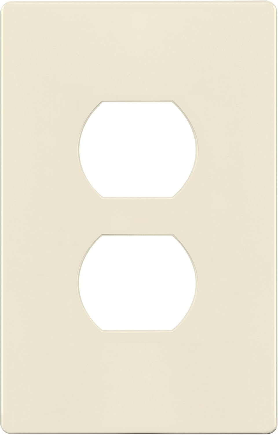 TG Mid-Size Screwless Duplex Wall Plate, Child Safe Receptacle Outlet Cover, Medium Size 1-Gang