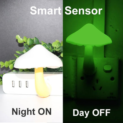 AUSAYE 5 Pack Sensor LED Night Lights Plug in Lamp Mushroom Light for Adults Kids NightLight