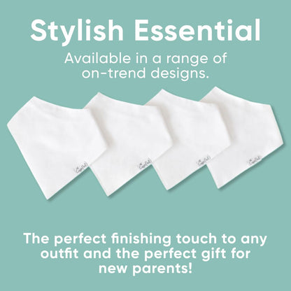 Copper Pearl 4 Pack Soft Cotton Baby Bibs for Drooling and Teething, Absorbent Drool Bibs for Baby