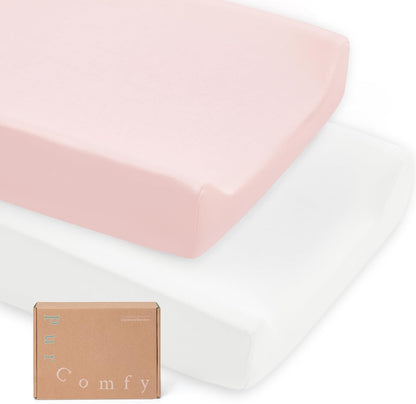 Supersoft Diaper Changing Pad Covers, 2-Pack Premium Bamboo Viscose Change Table Pad Covers for