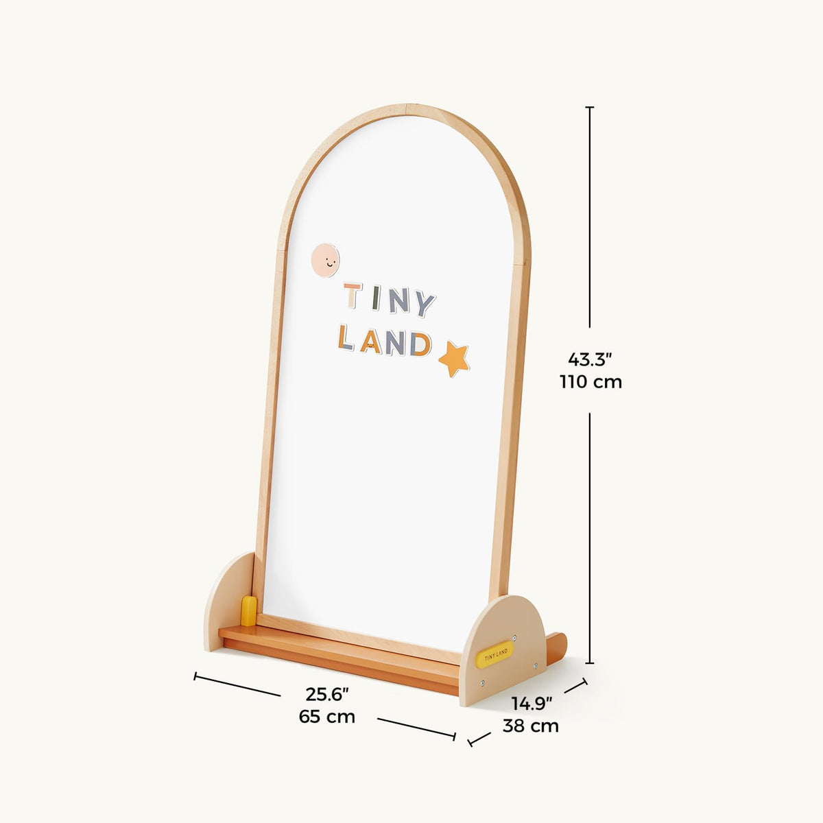 Tiny Land Kids Art Easel, Double-Sided Magnetic Chalkboard & Whiteboard