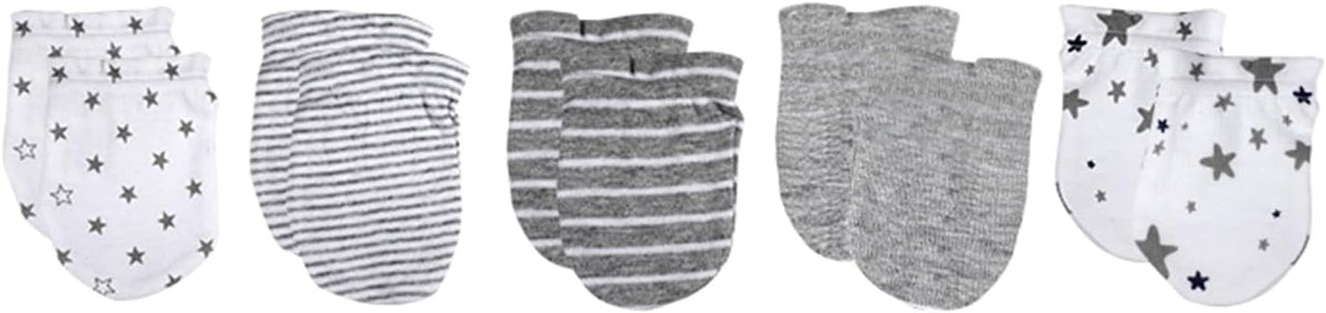 5 Pairs Baby Not Scratch Mittens 0-6 Months New Born Boy Girl Gloves Cute Infant Accessories