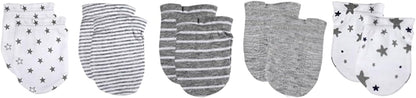 5 Pairs Baby Not Scratch Mittens 0-6 Months New Born Boy Girl Gloves Cute Infant Accessories