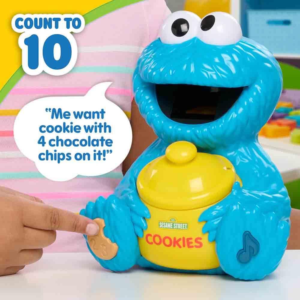 Sesame Street Cookie's Counting Jar, 12-Pieces, 20+ Phrases and Sounds, Learning and Education