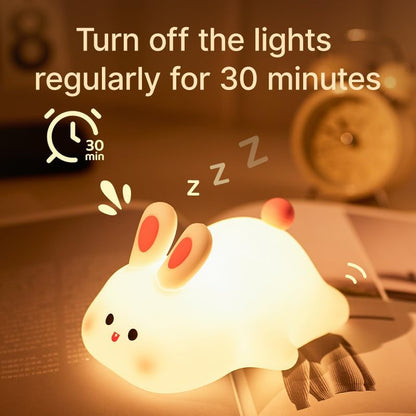 Squishy Bunny Night Light, Cute Easter Rabbit, Bunny Lamp, Led Big Face Rabbit Decor, Novelty