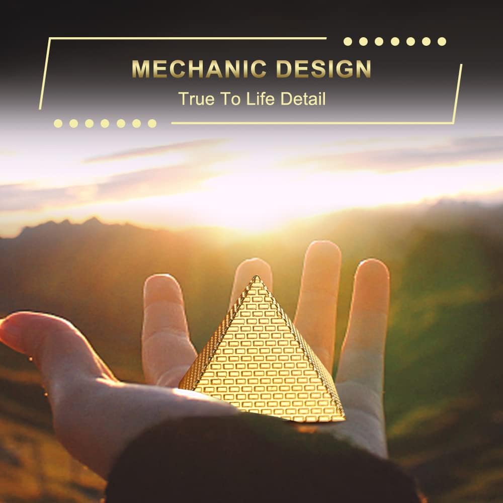 Egyptian Fidget Spinner Toy for Kids Adults, Metal Pyramid Fingertip Hand Finger Spinner, Heavy