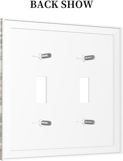 Decorative Switch Covers Plate Rustic Mushroom Garden Red Strawberry 2 Gang Wall Plate Unique