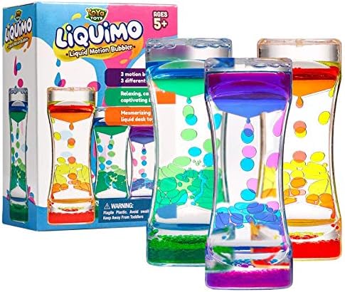 YoYa Toys Liquimo - Calming Liquid Motion Bubbler - 3 Pack - Toys for Kids and Adults - Hourglass