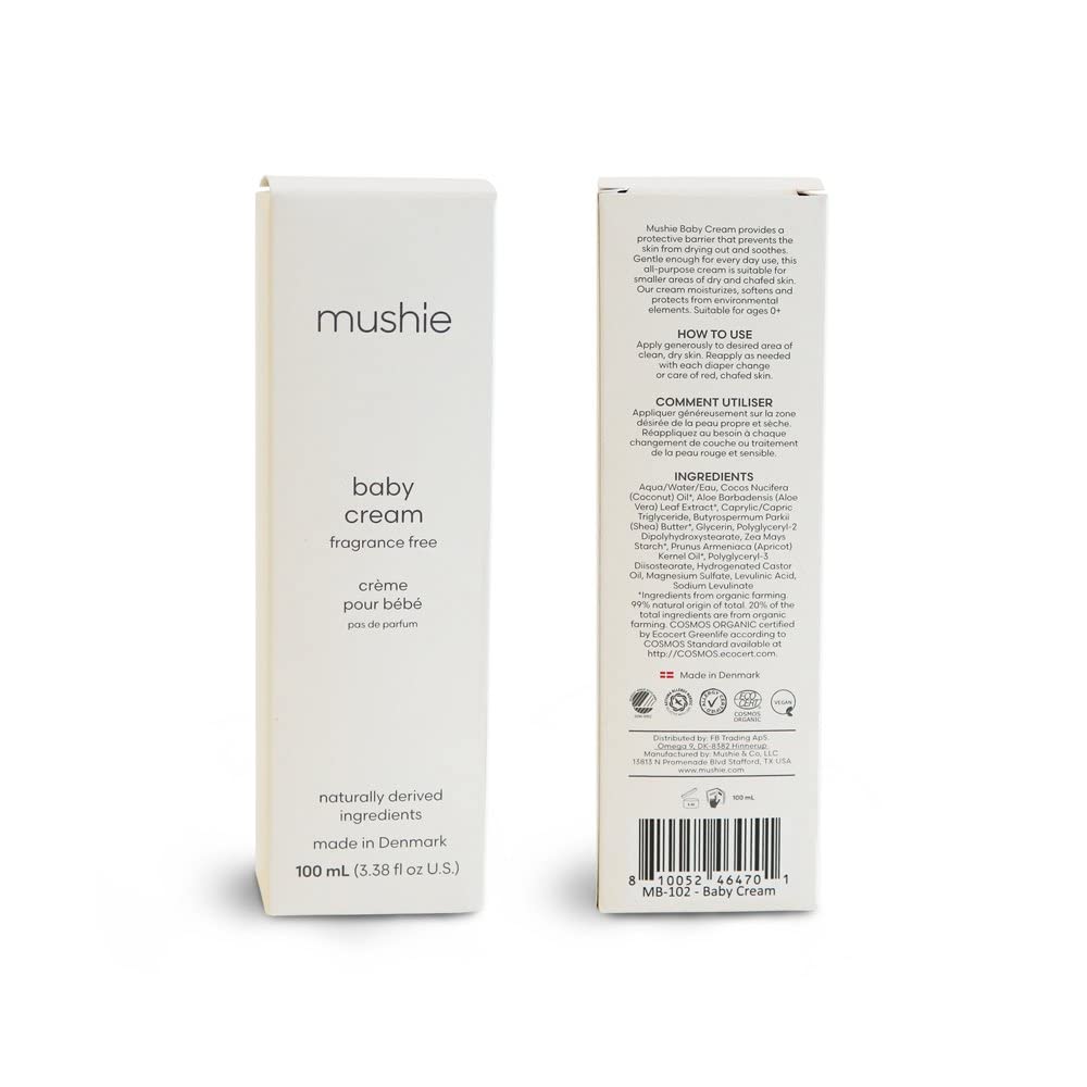 mushie Baby Cream | Healing Ointment for Dry, Chaffed Skin, Diaper Rash, & Minor Scratches |