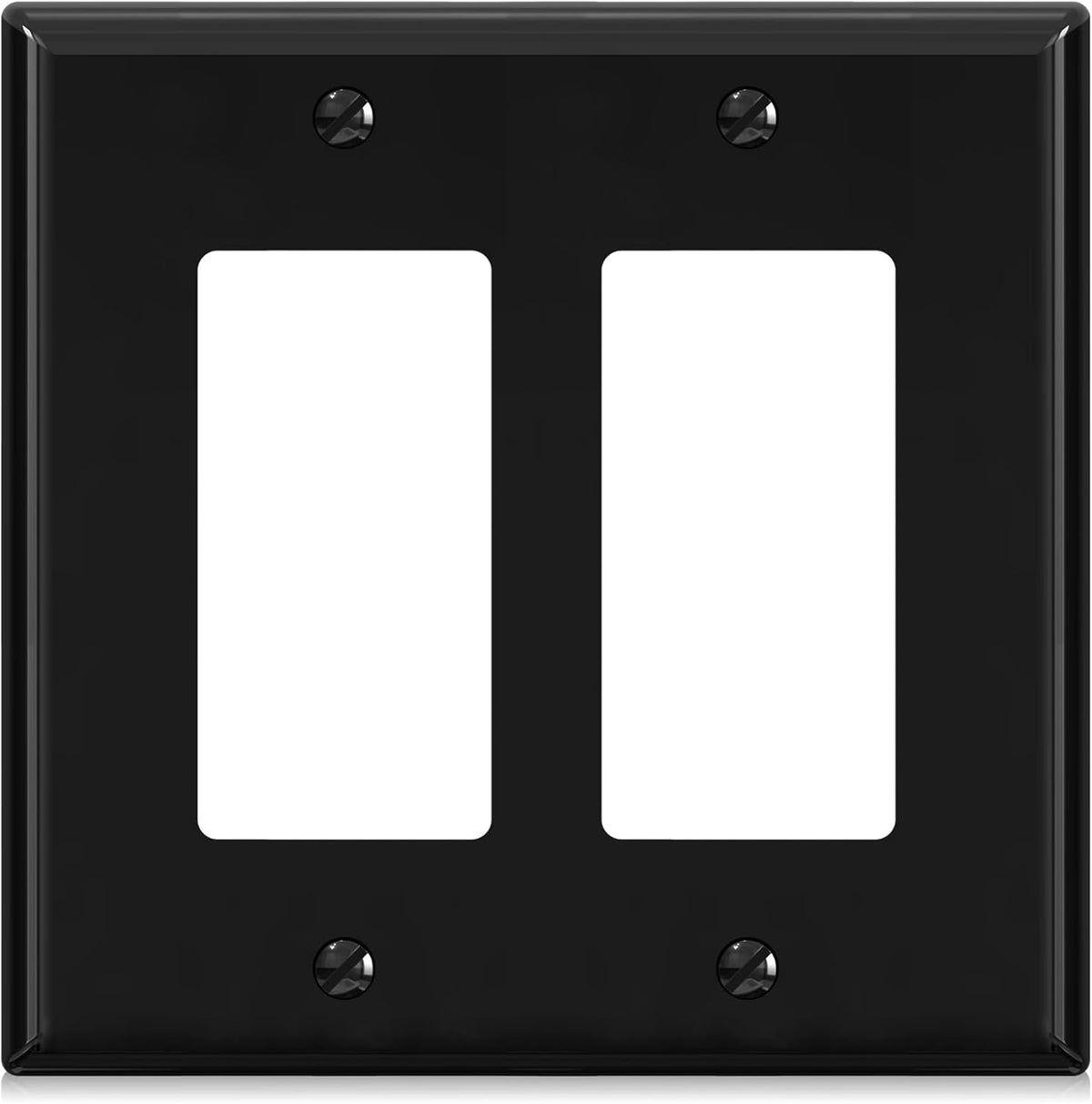 ELEGRP 2-Gang Decorative Wall Plates, Mid-Size 4.88" H x 4.94" L Unbreakable Thermoplastic