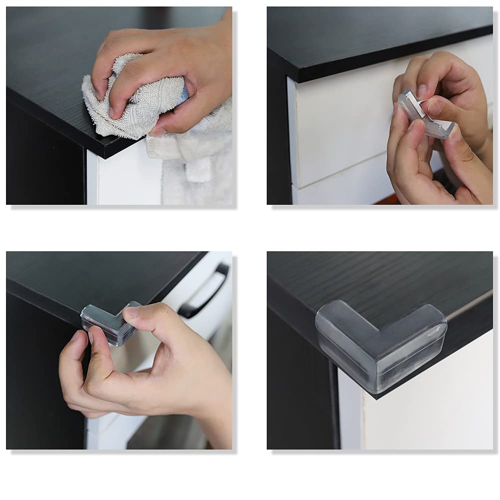 28 Pack Table Corner Protectors Baby Proofing Corner Guards Furniture and Edge Guards Stop Child