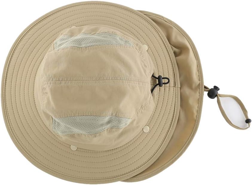 Home Prefer UPF 50+ Boys Sun Hat with Neck Flap Wide Brim Summer Beach Bucket Hat for Boys Girls