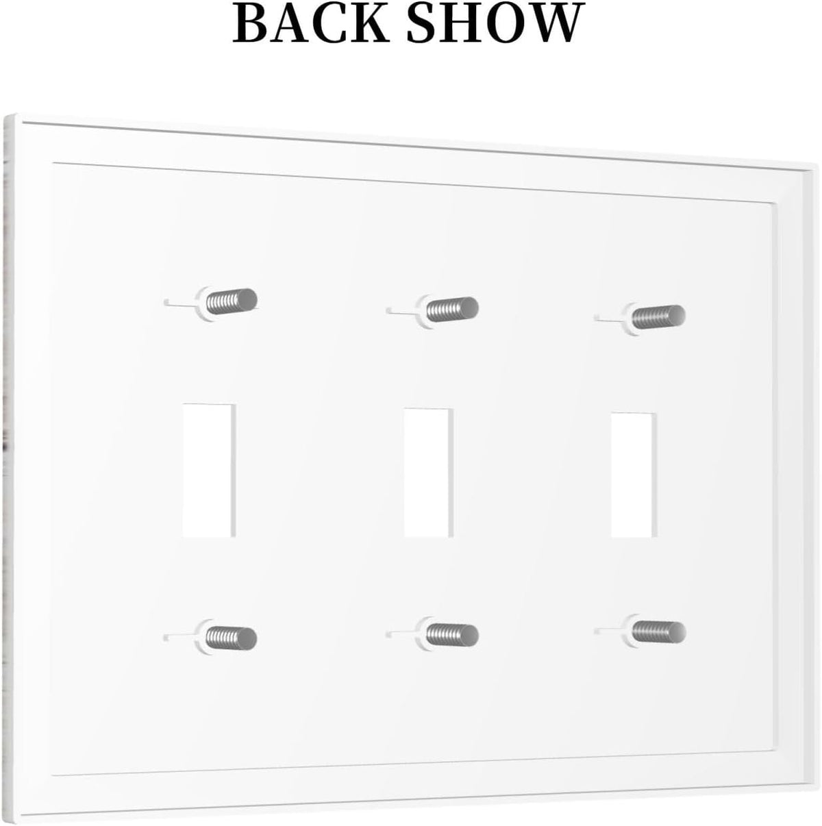 Decorative Switch Plates Rustic Vintage White Wood Grain 3 Gang Wall Plate Triple Toggle Light