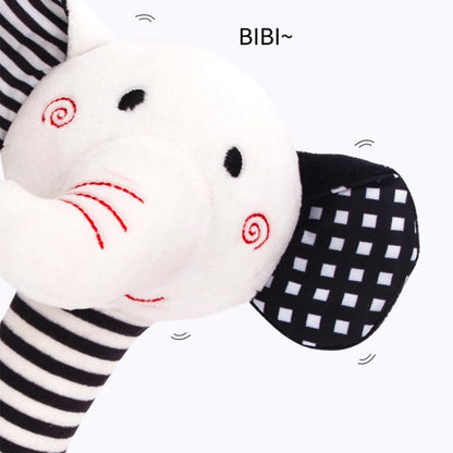 D-KINGCHY Baby Toys 0-12 Months, Black and White Newborn Toys, Soft Plush Rattle Stuffed Animal Toy