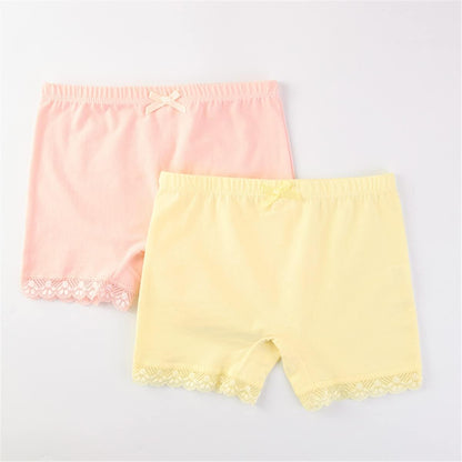 5 Pcs Little Girls Toddler Kids Boy-Leg Shorts Lace Trim Underwear Boxers Briefs Panties