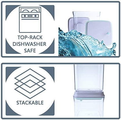 BopTop (1pc - 5lb Flour) Airtight Food Storage Container – Mechanical Silicone Seal Canister
