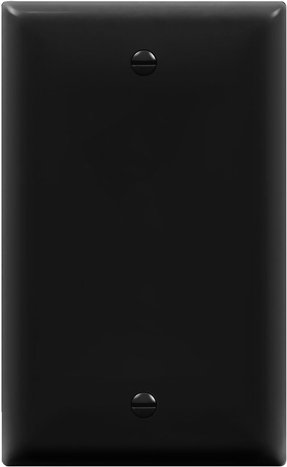 ENERLITES Blank Device Wall Plate, Gloss Finish, Standard Size 1-Gang 4.50" x 2.76", Polycarbonate