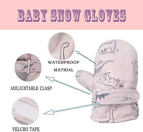 Toddler Gloves Kids Mittens Winter Warm Lined Fleece Gloves Waterproof Snow Baby Mitten for Boys