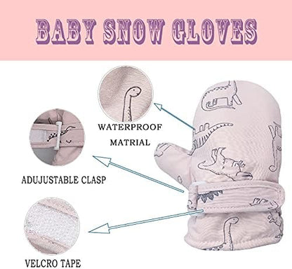 Toddler Gloves Kids Mittens Winter Warm Lined Fleece Gloves Waterproof Snow Baby Mitten for Boys