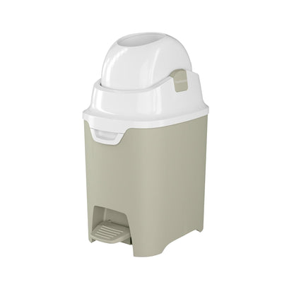 Foundations Mini Hands-Free Diaper Pail with Airtight Lid - Durable & Odorless Diaper Disposal