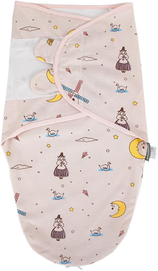 HOUSBAY 100% Cotton Baby Swaddle Sleep Sacks for Newborn Swaddling Blankets Adjustable 2-Way Zipper
