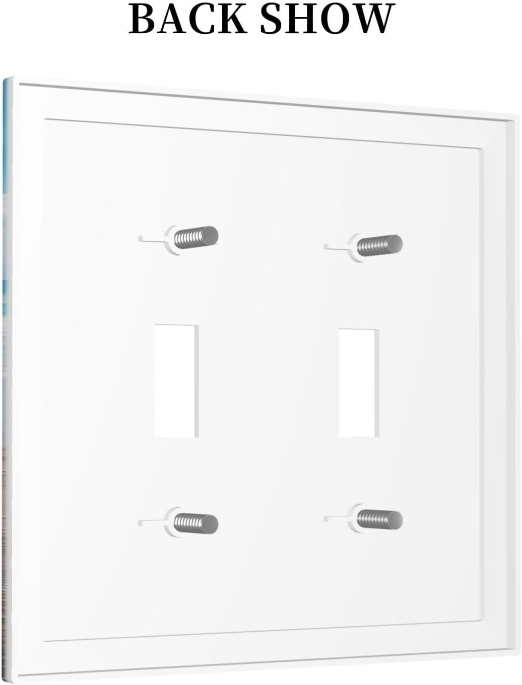 Decorative Switch Plates Beach Waves Brown Wood Starfish Shells 2 Gang Double Toggle Outlet Light
